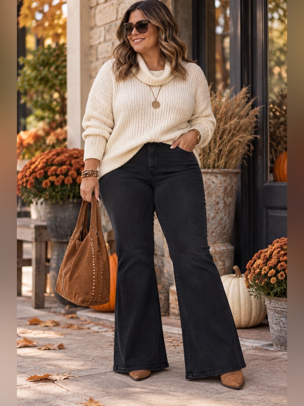 Good American Good Leg Flare Black High-Rise Cotton Blend Jeans Plus Size 22